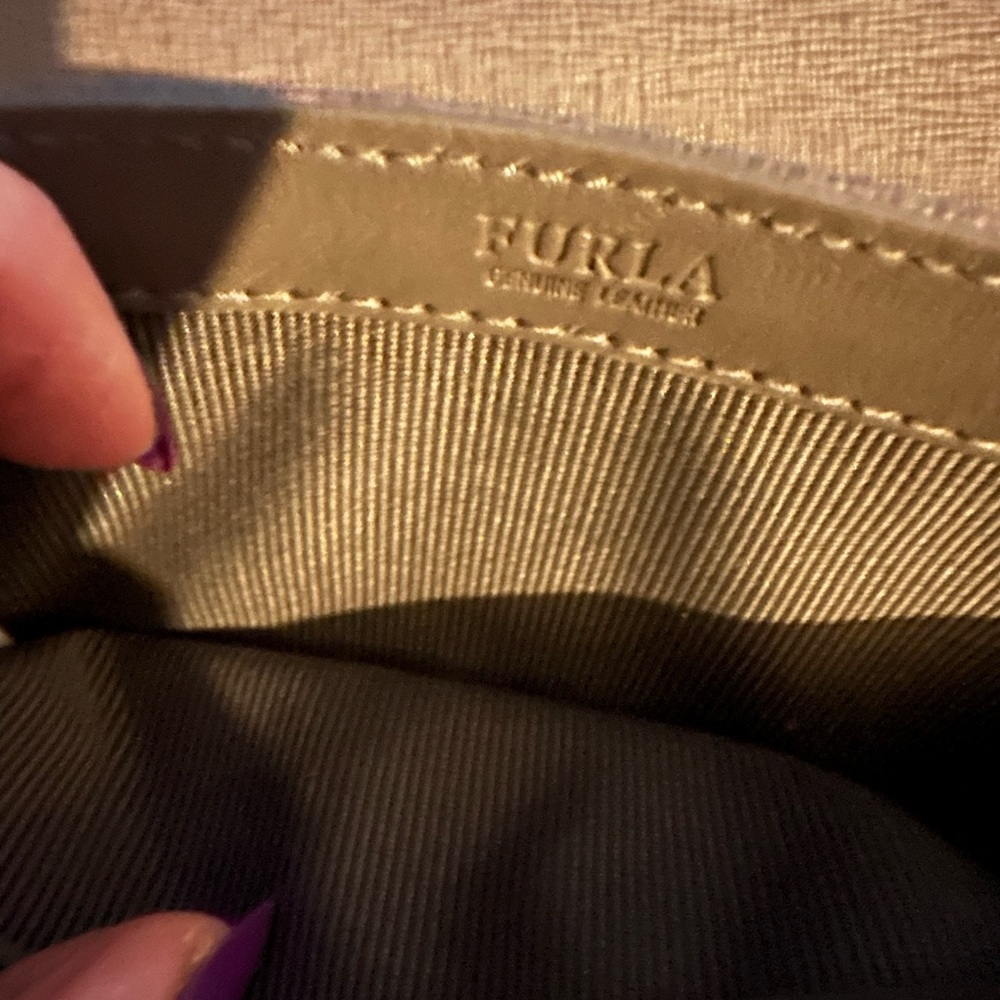 Rare Furla Crossbody Genuine Leather With Cheetah Pattern Dyed Animal Hair EUC - Picture 4 of 6